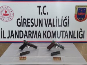Yol Kontrolü Yapan Jandarma Silahlı 2 Kişiyi Gözaltına Aldı