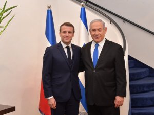 Fransa Cumhurbaşkanı Macron, İsrail Başbakanı Netanyahu İle Görüştü