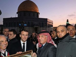 Macron Mescid-i Aksa’yı Ziyaret Etti