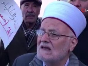 Mescid-i Aksa’ya Girişi Yasaklanan Şeyh İkrime Sabri, İsrail’i Protesto Etti