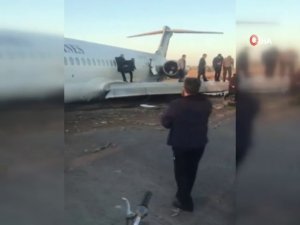 İran’da Yolcu Uçağı Pistten Çıktı