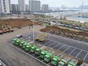 Wuhan’da İkinci Hastanenin İnşası Sürüyor