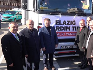 Yardım Tırları Rize'den Elazığ'a Yola Çıktı
