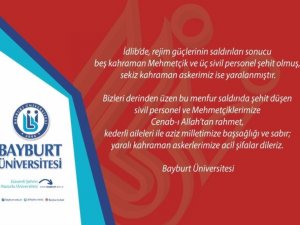 Bayburt Üniversitesi’nden Taziye Mesajı