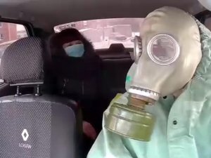 Rus Taksiciler İse Korona Virüse Karşı Böyle Önlem Aldı