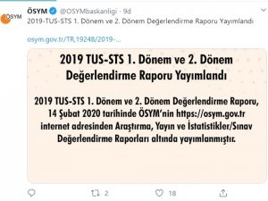 Ösym, 2019-tus Ve Sts Değerlendirme Raporlarını Yayımladı
