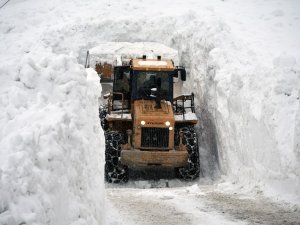 Gümüşhane’de 7 Kez Çığ Düşen Köy Yolu Ulaşıma Açıldı