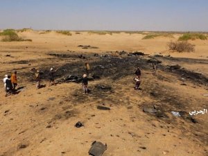 Husiler Koalisyon Uçağının Düşürülme Görüntülerini Yayınladı