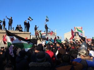 İdlib’de Tsk’ya Destek Gösterisi