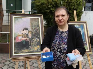 Çoruh Kıyısından Topladığı Taşları Sanat Eserine Çeviriyor