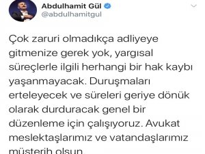Bakan Gül: "Süreleri Geriye Dönük Olarak Durduracak Genel Bir Düzenleme İçin Çalışıyoruz"