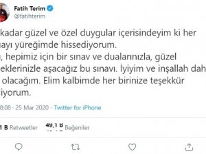 Fatih Terim: "İyiyim Ve İnşallah Daha İyi Olacağım"