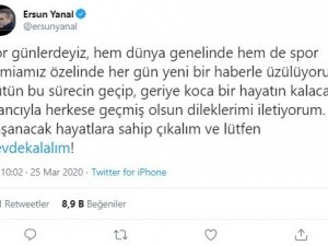 Ersun Yanal’dan ’Evde Kal’ Çağrısı
