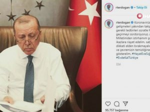 Cumhurbaşkanı Erdoğan’dan Korona Virüs Paylaşımı