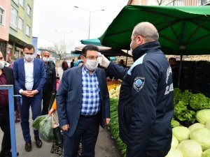 Başkan Genç’ten Pazar Esnafına Korona Virüs Denetimi