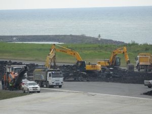 Onarıma Alınan Trabzon Havalimanı Pisti Geri Dönüşüme Kazandırılacak
