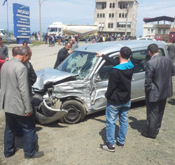 Trabzon’da trafik kazası 2 yaralı