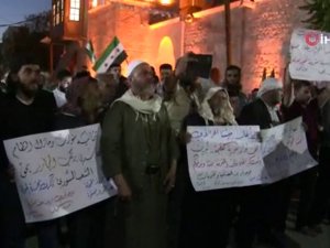 El Bab’da Sivillerden Rejim Ve Terör Örgütleri Karşıtı Protesto