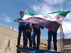 Halep’te Rejim Ve Terör Örgütleri Protesto Edildi