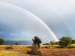 Sinop’ta Gökkuşağına Sis Eşlik Etti
