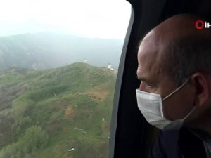 Bakan Soylu Deprem Bölgesini Havadan İnceledi