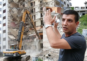 Rize'de çöktü denilen binanın altında kaldığı söylenen operatör konuştu: "Bilinçli bir şekilde bu binayı indirdik"