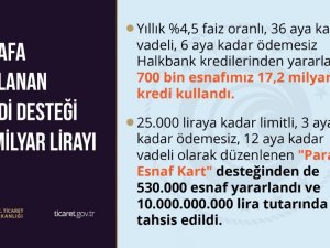 Bakanlık Açıkladı: ’Esnafa Kredi Desteği 17 Milyar Lirayı Aştı’