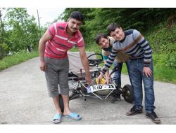 Giresun’da Mucit Öğrenciler Motosiklet Motorundan Araç Yaptılar