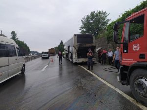 Giresun’da Otobüs Yangını Korkuttu