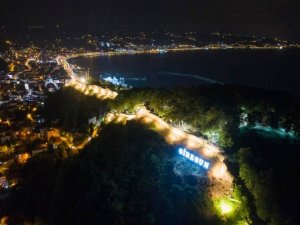 Giresun Kalesine Yerleştirilen Işıklı Giresun Tabelasının Açılışı Yapıldı