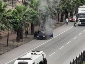 Giresun’da Araç Yangını Korkuttu