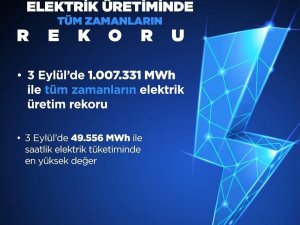 Bakan Dönmez, Tüm Zamanların Elektrik Üretim Rekorunun Kırıldığını Açıkladı