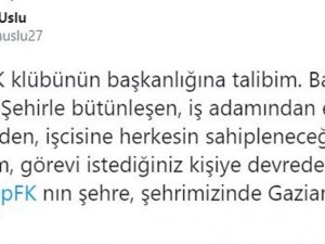 Gaziantep Fk Başkanlığına Sürpriz Aday
