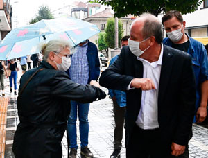 Eski CHP Milletvekili Muharrem İnce, Trabzon'da esnafı ziyaret etti