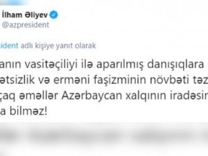 Cumhurbaşkanı Aliyev: "Bu Alçak Eylemler Azerbaycan Halkının İradesini Asla Kıramayacak"