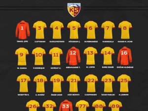 Kayserispor’da Forma Numaraları Belli Oldu
