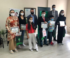 Rize Yeşilay'ın Yarışmasında Dereceye Giren Öğrencilere Ödül Verildi