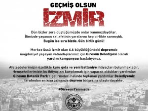Giresun Belediyesi, İzmir İçin Yardım Kampanyası Başlattı