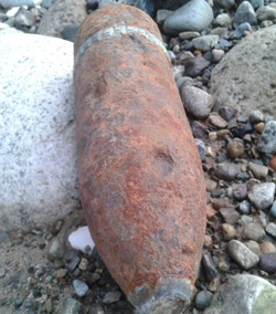 Rize'de Ruslardan Kalma Havan Mermisi Bulundu