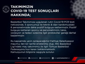 Gaziantep Basketbol’a Korona Virüs Şoku