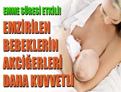 Emzirilen bebeklerin akciğerleri daha kuvvetli