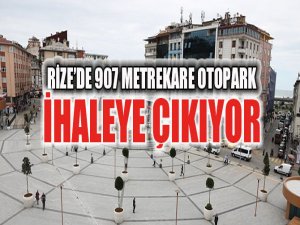 Rize'de 907 m² Otopark İhale ile Kiraya Verilecek !