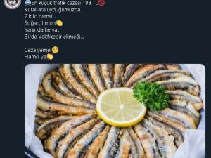 Trabzon Emniyeti’nden Sürücülere "Ceza Yeme, Hamsi Ye" Tavsiyesi