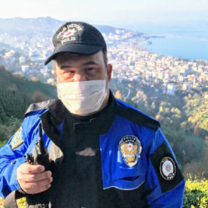 Rize'de Down Sendromlu Fatih, TDP Polisi Oldu