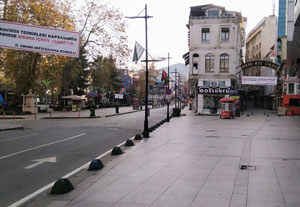 Rize'de Cadde ve Sokaklar Sakin