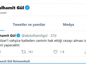 Bakan Gül’den Aylin Sözer Paylaşımı: "Caninin Hak Ettiği Cezayı Alması İçin Yargı Gerekeni Yapacaktır"
