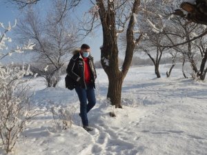 Soğuk Havada Kırağı Kartpostallık Görüntüler Oluşturdu