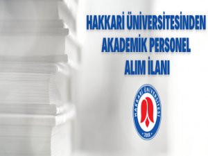 Hakkari Üniversitesi 3 Öğretim Üyesi Alacak