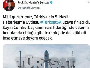 Tbmm Başkanı Şentop’tan Türksat 5a Paylaşımı