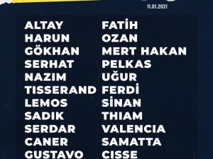 Fenerbahçe’nin Bb Erzurumspor Maçı Kadrosu Belli Oldu